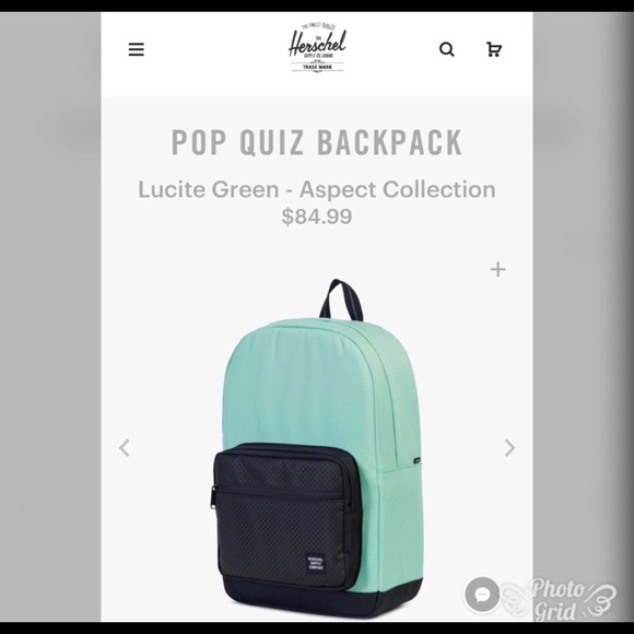 herschel pop quiz black grid